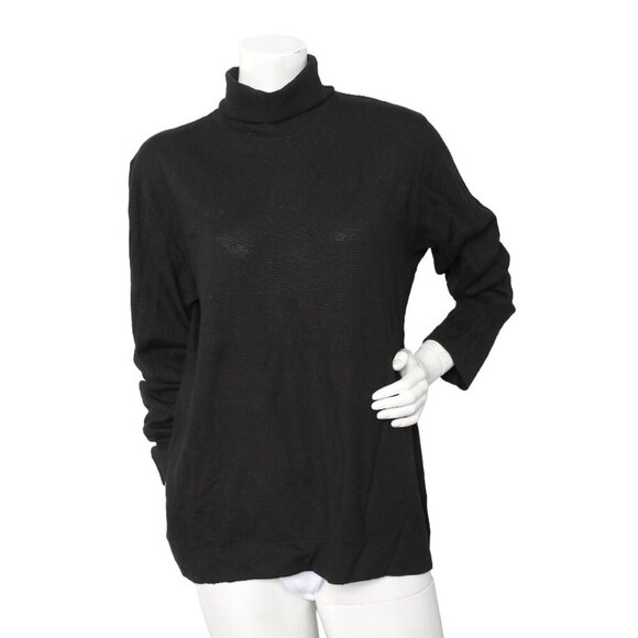 Vintage Gianfranco Ferré Forma Wool Blend Turtleneck Sweater Black Designer - Picture 1 of 7